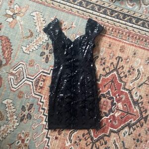Elegant Black Sequin Dress